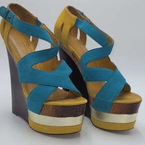 Eric Rutberg Transparent Stacked Platform Wedge Women's 10 Men's 8 Y2K